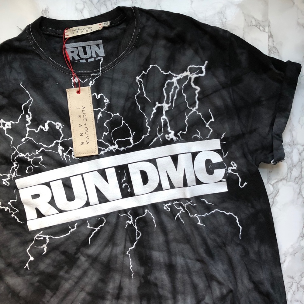 NWT alice + olivia shira Run DMC t-shirt